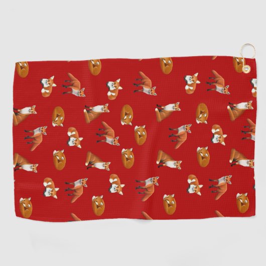 Serviette sauvage de golf de Fox rouge (Horizontal)