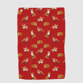 Serviette sauvage de golf de Fox rouge (Devant)