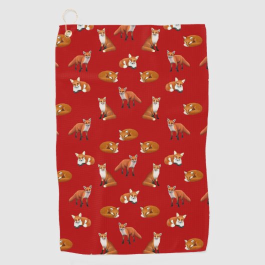 Serviette sauvage de golf de Fox rouge (Devant)