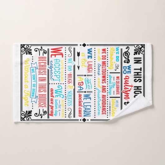 Serviette sensibilisation sur l'autisme (Serviette à main)