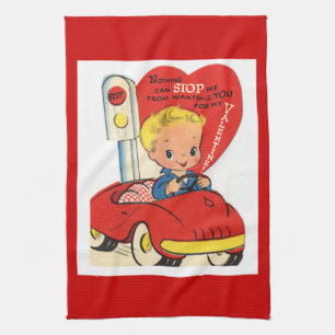 Serviette - serviette de cuisine vintage de