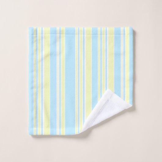 Serviette Set Bleu Jaune Blancs (Gant de toilette)