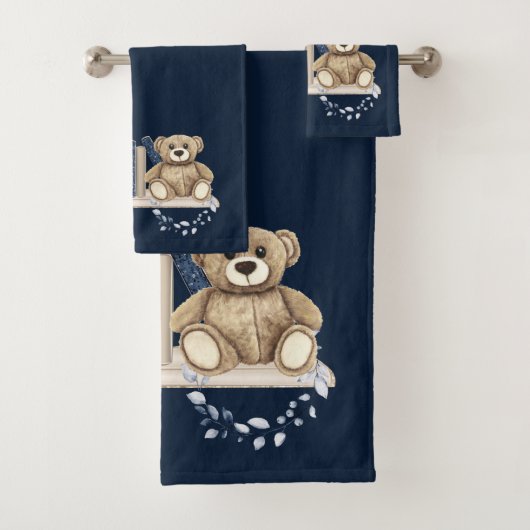 Serviette set livre Nook et ours en peluche (En situation)