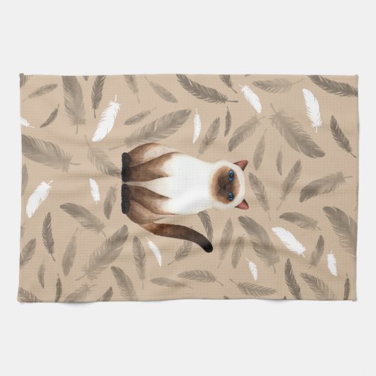 Serviette Siam cat (Horizontal)