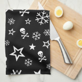 Serviette Skuls et Snowflakes (Quart Plié)
