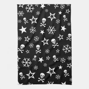 Serviette Skuls et Snowflakes