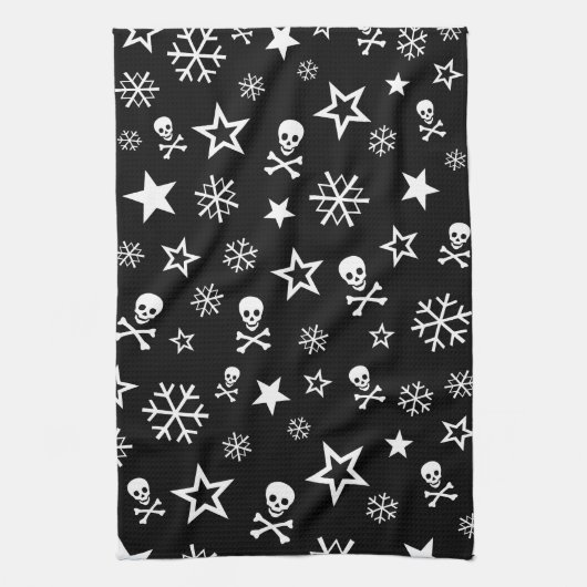Serviette Skuls et Snowflakes (Vertical)