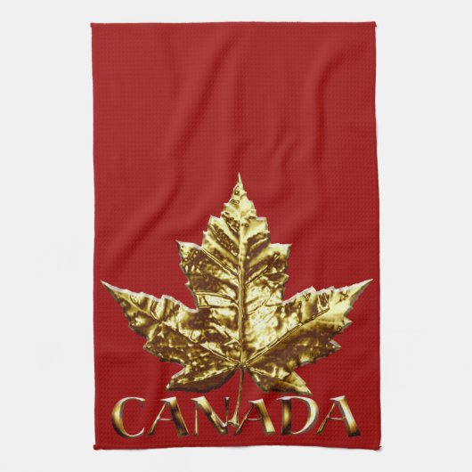 Serviette souvenir Canada Or Serviette à thé Canad (Vertical)