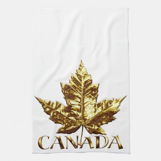 Serviette souvenir Canada Or Serviette à thé Canad (Vertical)