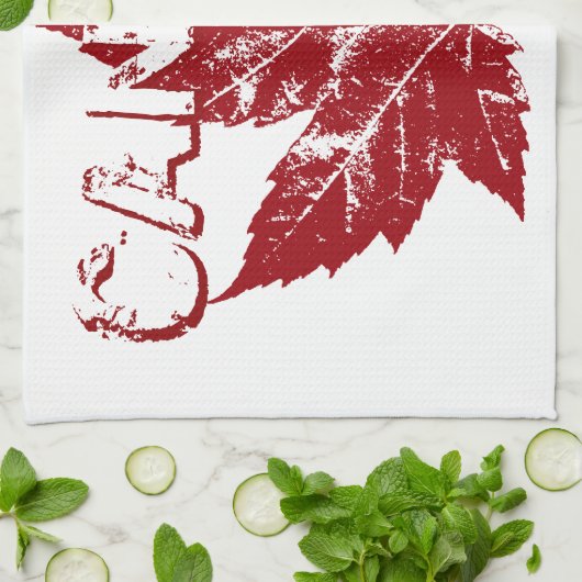 Serviette souvenir du Canada Décor de la serviette (Plié)