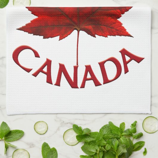 Serviette souvenir du Canada Décor de la serviette (Plié)