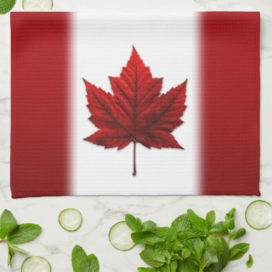 Serviette souvenir du Canada Décor de la serviette (Plié)