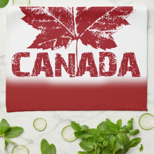 Serviette souvenir du Canada Décor de la serviette (Plié)