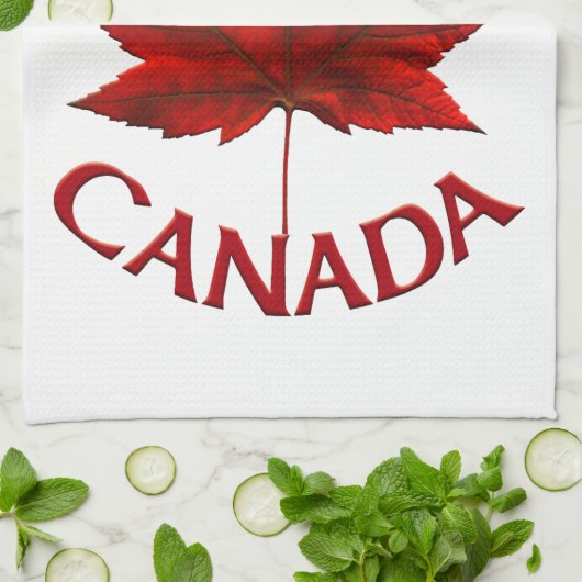 Serviette souvenir du Canada Décor de la serviette (Plié)