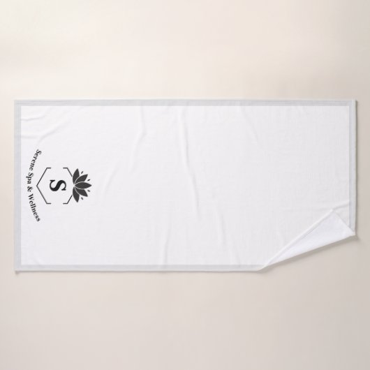 Serviette Spa d'élégance monogramme (Serviette de bain)