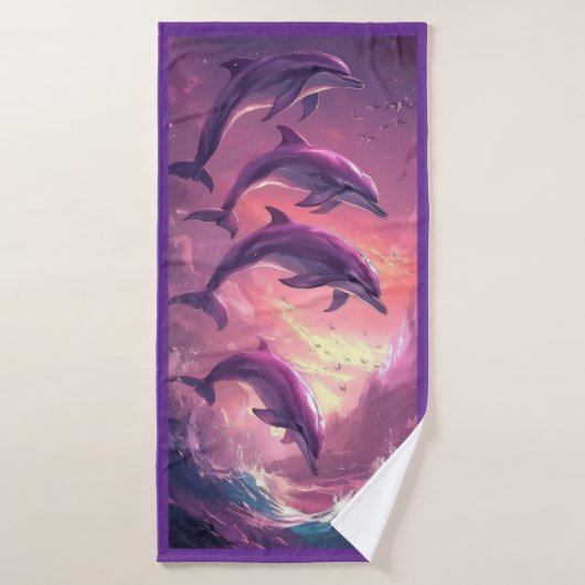 Serviette Sunrise Dolphins Beach (Serviette de bain)