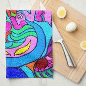 serviette super de paix et d'amour de couleurs (Quart Plié)