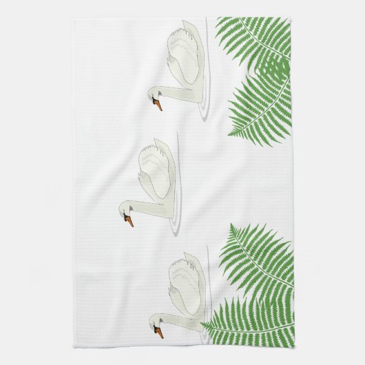 Serviette Swans 16" x 24" (Vertical)