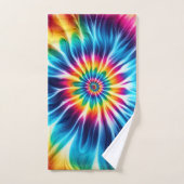 Serviette Tie-Dye Arc-en-Ciel Psychedélique (Serviette à main)
