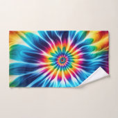 Serviette Tie-Dye Arc-en-Ciel Psychedélique (Serviette à main)