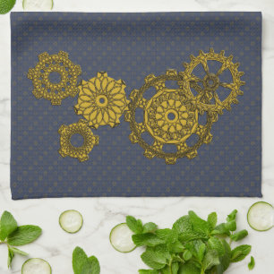 Serviette tissée à mécanisme d'horlogerie