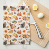 Serviette traditionnelle de cuisine Thanksgiving (Quart Plié)