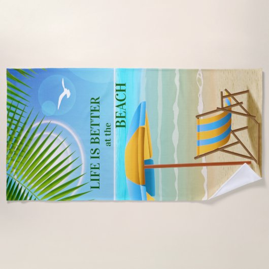 Serviette Tropical Beach Paradise (Devant)