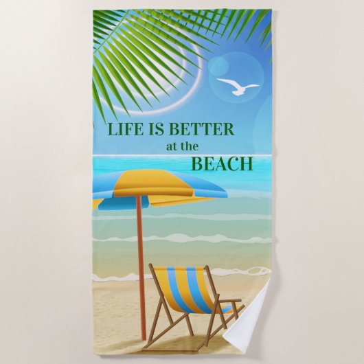 Serviette Tropical Beach Paradise (Devant)