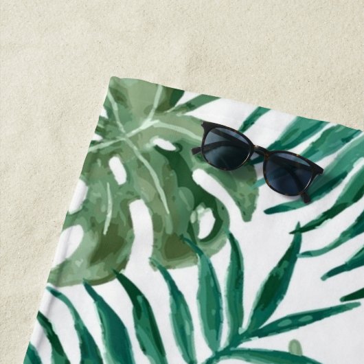 Serviette Tropical Leaf Beach Party (En situation)
