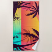 Serviette Tropical Sunset Beach (Devant)