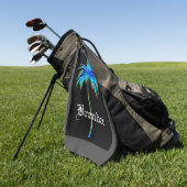 Serviette tropicale customisée de golf de palmier (Vert)