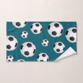 Serviette turquoise Bleue De Football (Serviette à main)