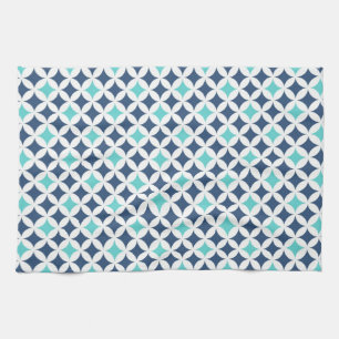Serviette turquoise bleue de tissu de cuisine de