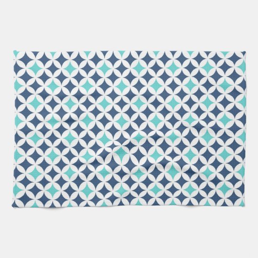 Serviette turquoise bleue de tissu de cuisine de (Horizontal)