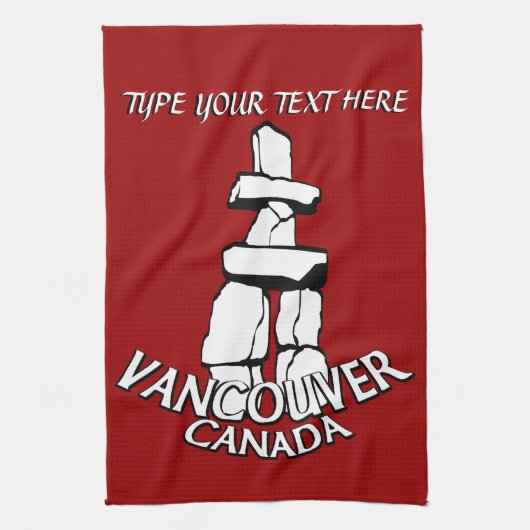 Serviette Vancouver personnalisée Serviette de thé (Vertical)