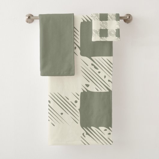 Serviette vert olive (En situation)