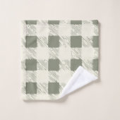 Serviette vert olive (Gant de toilette)