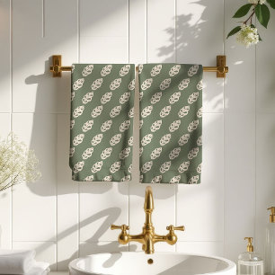 Serviette Vert Pastel Groovy Floral Confort 70s