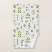 Serviette verte de l'herbe de prairie sauvage (Serviette à main)