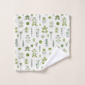 Serviette verte de l'herbe de prairie sauvage (Gant de toilette)