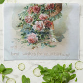 Serviette victorienne d'antiquité d'anniversaire (Plié)