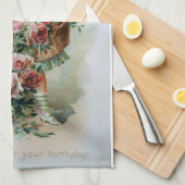 Serviette victorienne d'antiquité d'anniversaire (Quart Plié)