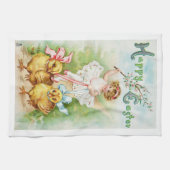Serviette victorienne de fille de carte postale (Horizontal)