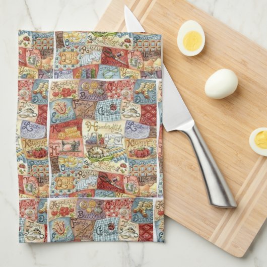 Serviette vintage à coudre (Quart Plié)