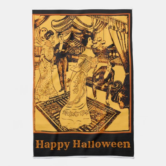 Serviette vintage de partie de Halloween (Vertical)