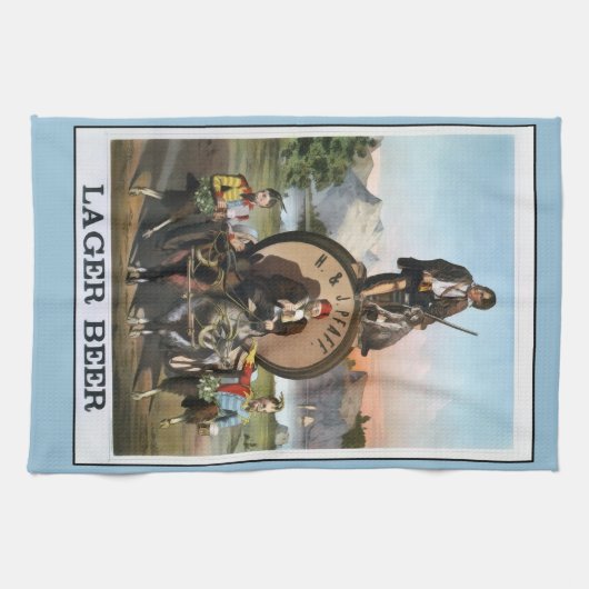 Serviette vintage Lager Beer Bar (Horizontal)