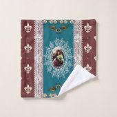Serviette vintage romantique (Gant de toilette)
