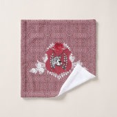 Serviette vintage romantique (Gant de toilette)