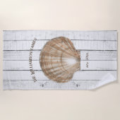 Serviette vintage Scallop Shell Beach (Devant)