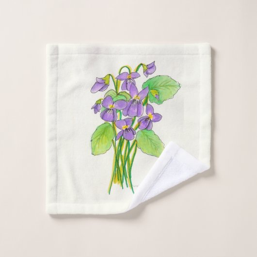 Serviette Violets Sauvages (Gant de toilette)